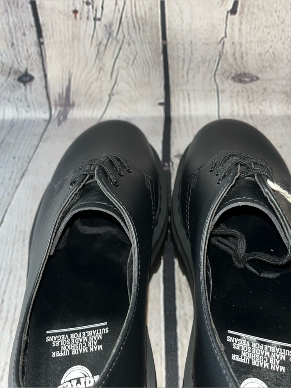 NWT Dr. Martens 1461 Vegan Mono Felix Platform Black Shoes Size 8 - Picture 10 of 12